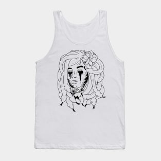 Medusa line art | sketch | tattoo Tank Top